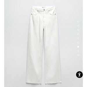 Zara White Wide Leg Jean